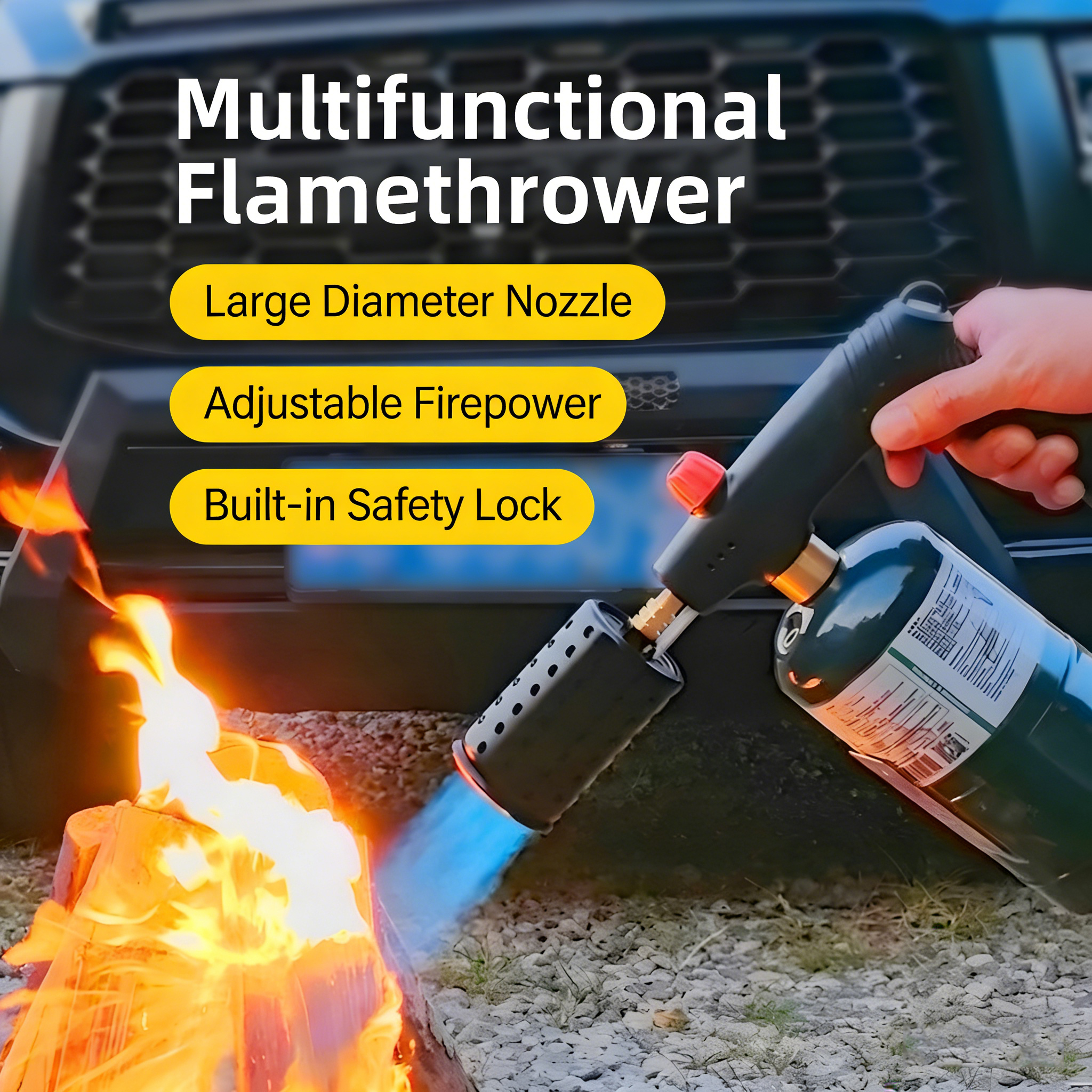 Powerful Propane Torch Gun - Instant Max Fire for Cooking & Outdoor Use