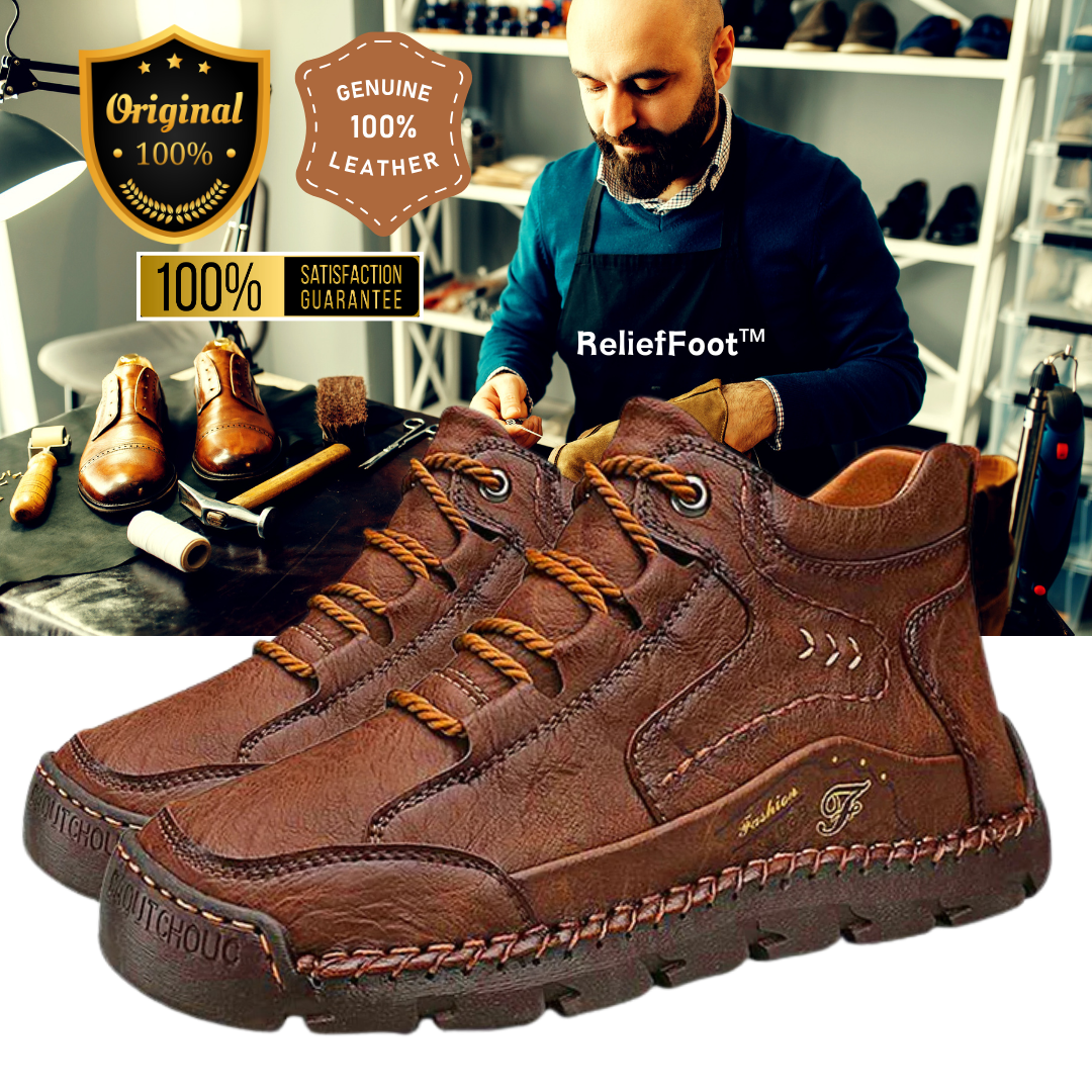 (🔥NEW YEAR SALE - 70% OFF) ReliefFoot™ Handcrafted Men's Leather Shoes - Relieve Foot Pain