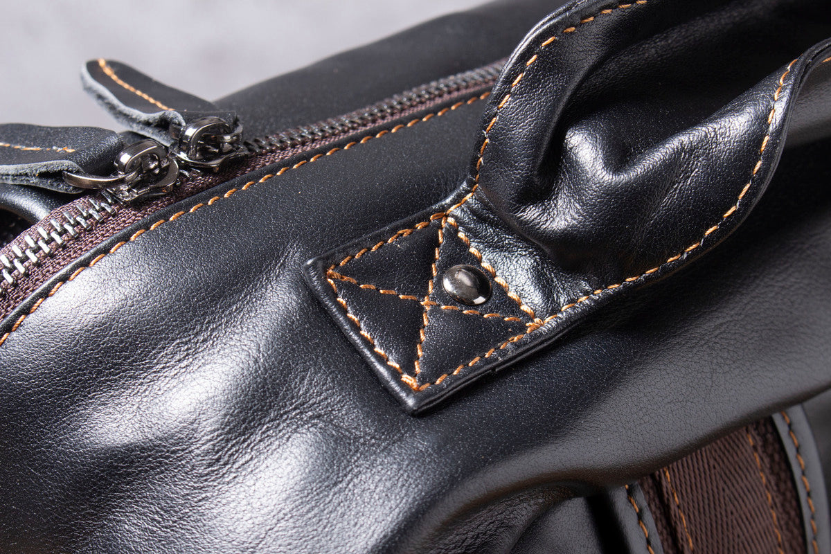 mens leather rucksack backpack