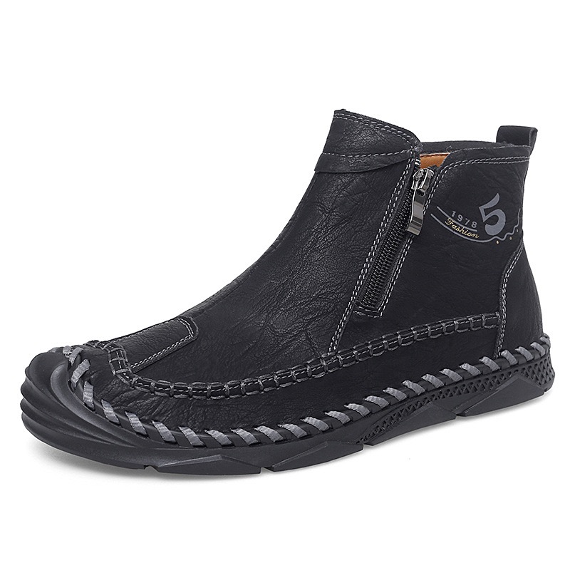 Men's Handmade Genuine Leather No-Glue Orthopedic Boots