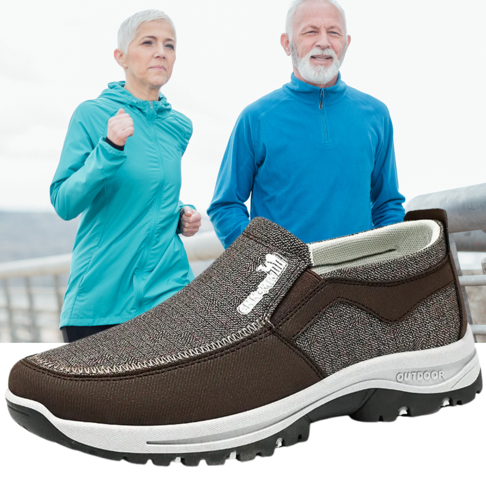 (Limited Time Sale 70% OFF) Men's Slip-On Walking Shoes with Lightweight Cushioned Sole