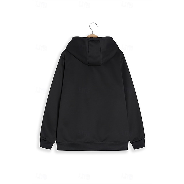 Men's Hoodie Full Zip Hoodie Fleece Jacket Black White Wine Army Green Navy Blue Hooded Plain Sports & Outdoor Daily Holiday Vintage Streetwear Casual Fall & Winter Clothing Apparel Hoodies