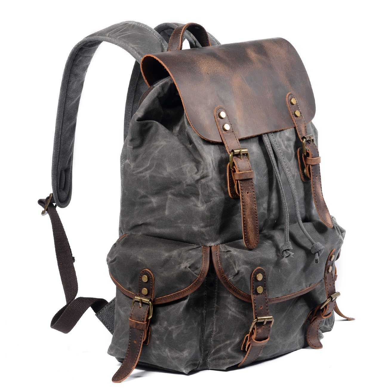Canvas Leather Backpack | ROME