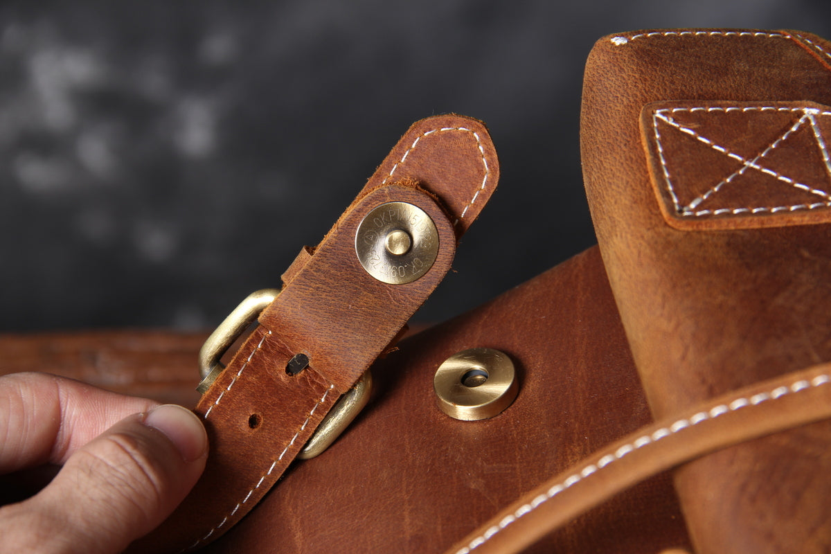 leather unisex travel bag