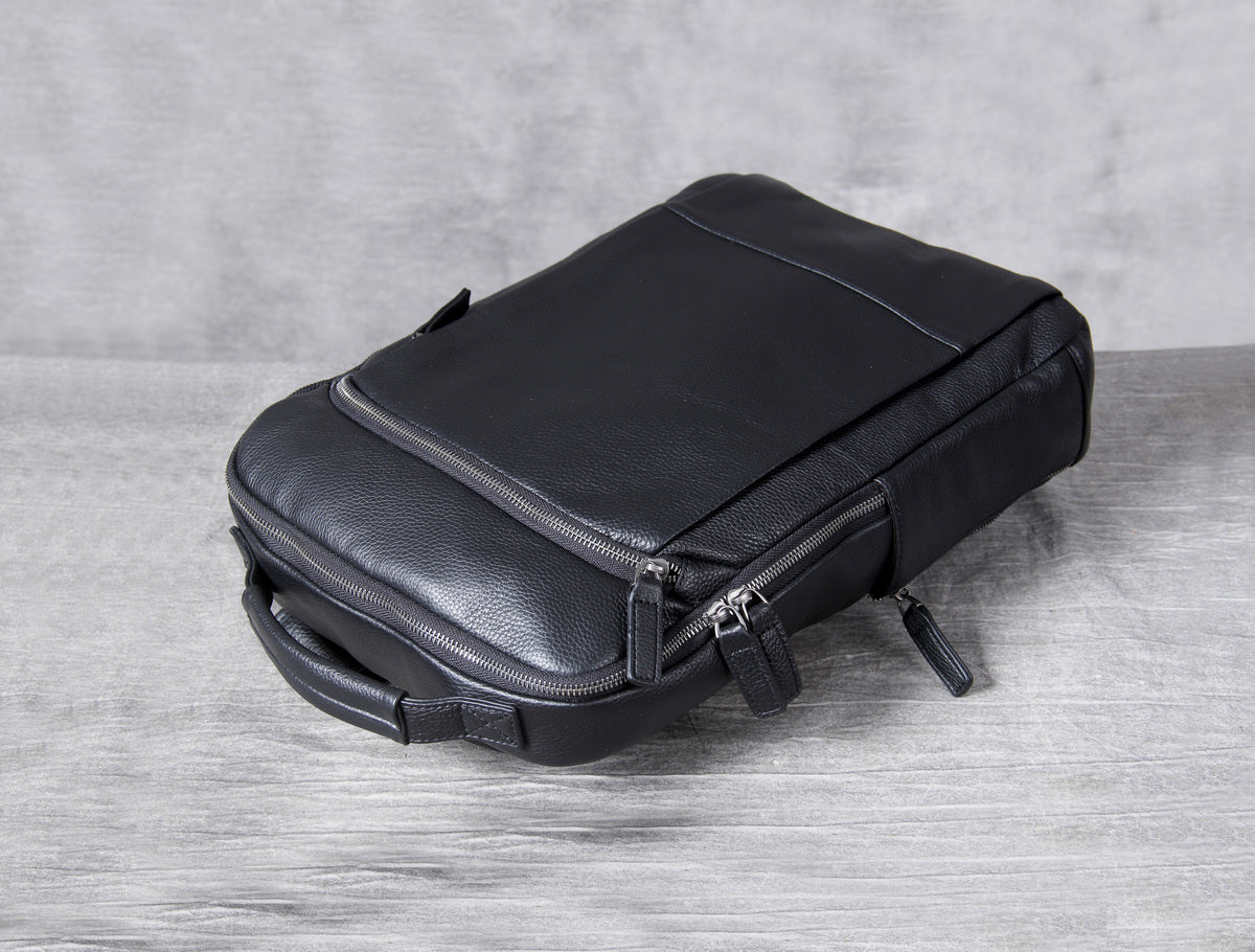laptop backpack leather