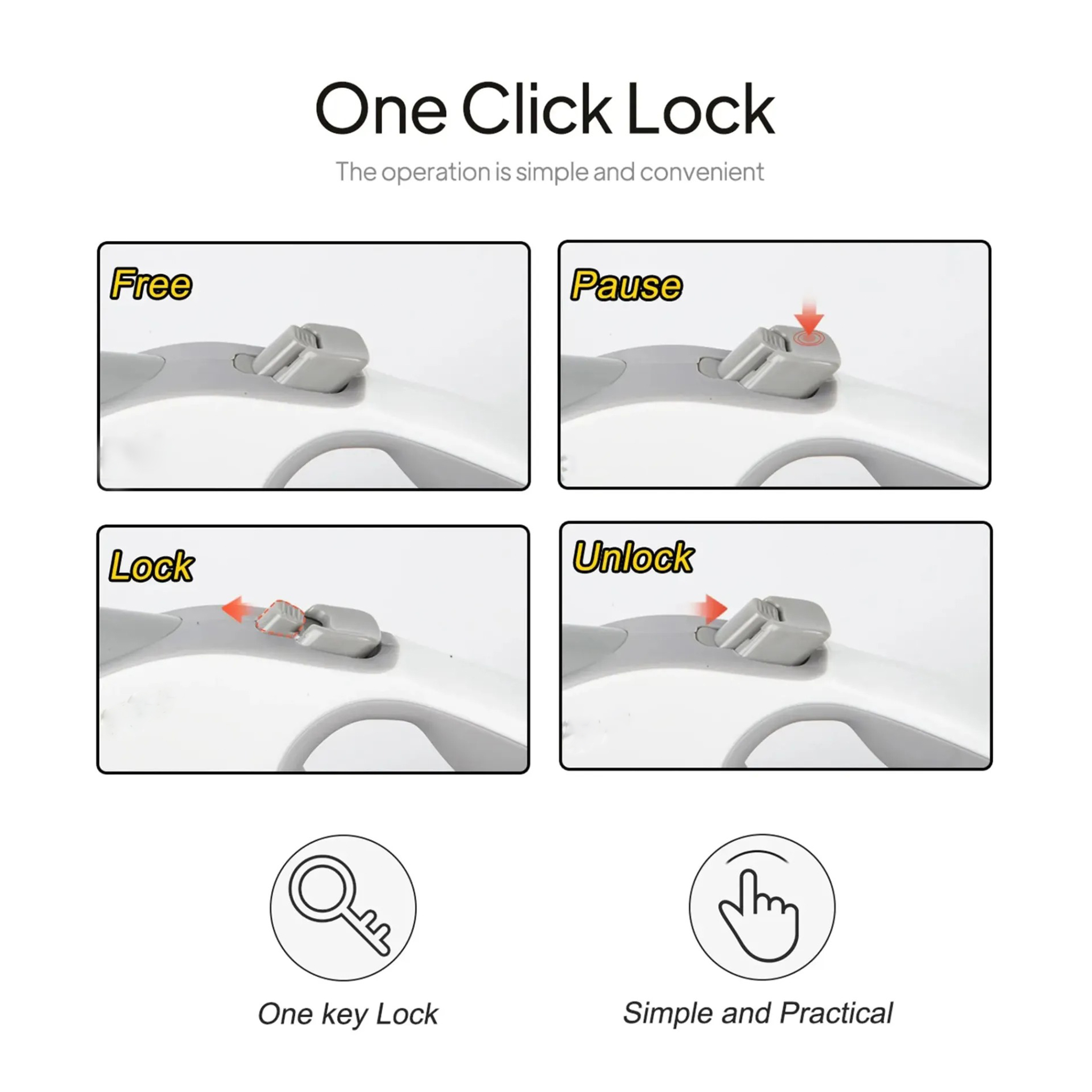 FIDA LED Lighted Retractable Dog Leash