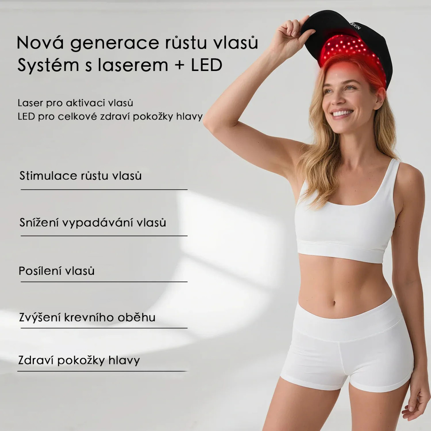Růstová laserová a LED čepice VeonSkin GrowMax