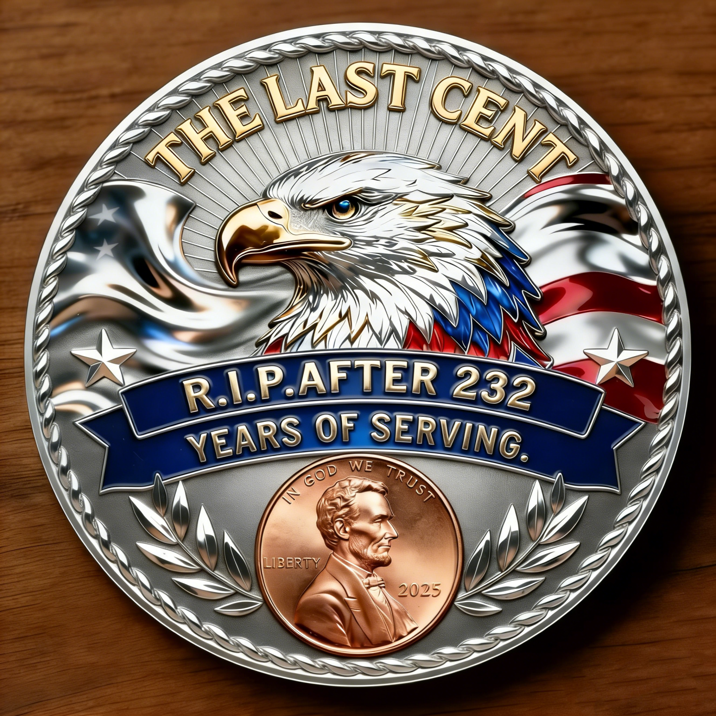 🏆Flash Sale 60% OFF - The Last Cent Commemorative Coin - Smooth versi
