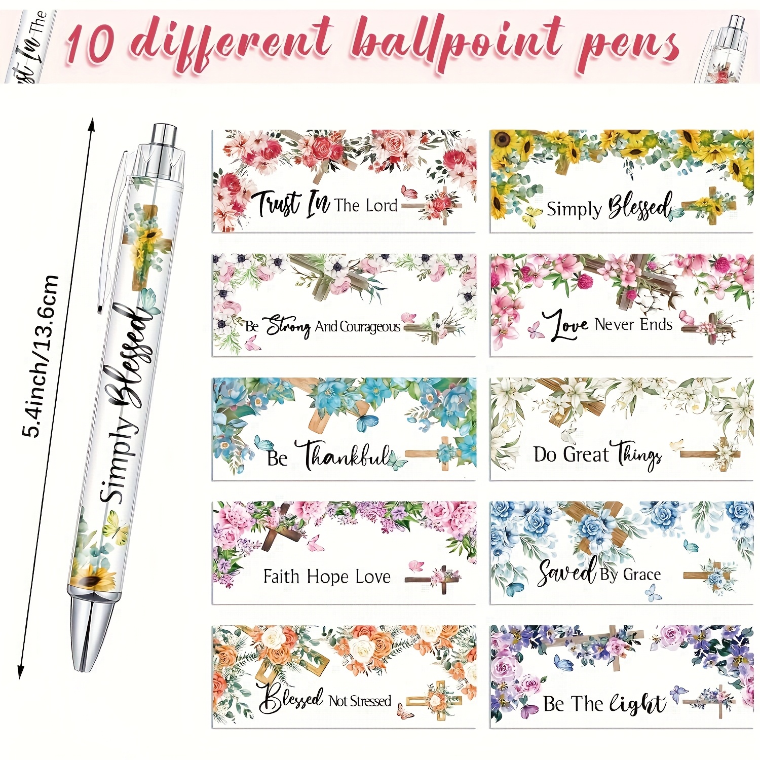 ✝️Christian Gifts Set: Motivational Pens & Bible Verse Notebooks – Inspire Your Faith Journey🌸