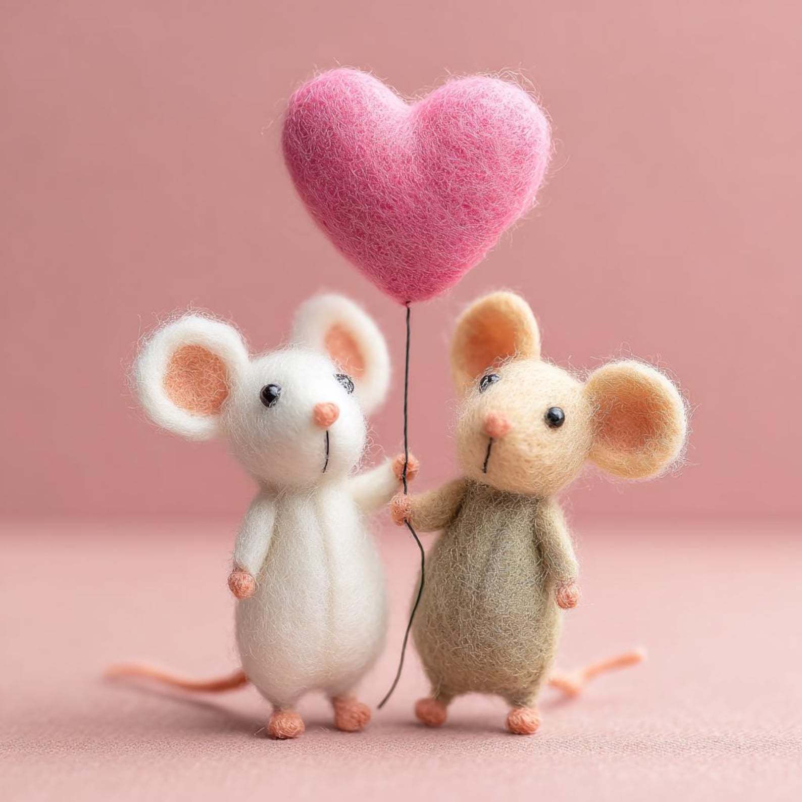 Needle Felted Mouse | Valentine's Day Gift💖