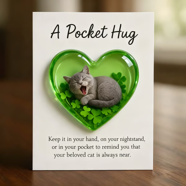 😺💖 Pocket Hug Cat Card