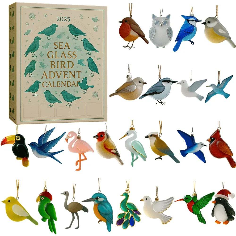 🔥LAST DAY 49% OFF🐦Sea Glass Bird Advent Calendar 2025