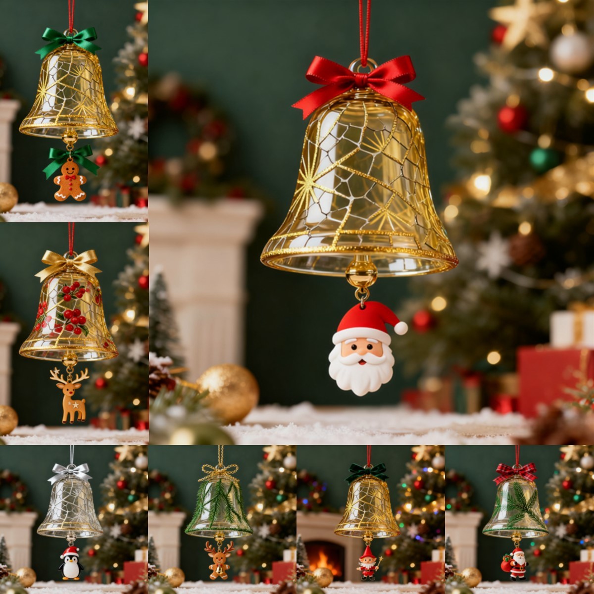 Golden Bell Christmas Ornament Collection 🎄🔔