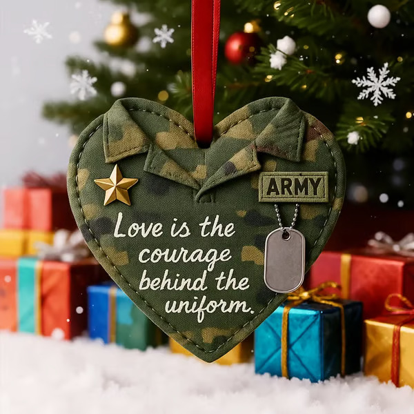 Heart-Shaped Occupation Tribute Ornaments – Honor the Heroes in Uniform ❤️🎄