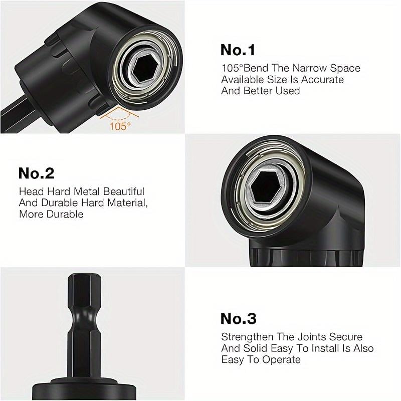 6pcs Right-Angle Drill Bit Accessory Set