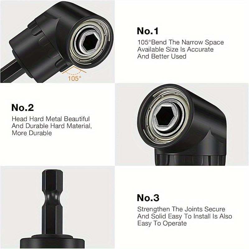 6pcs Right-Angle Drill Bit Accessory Set