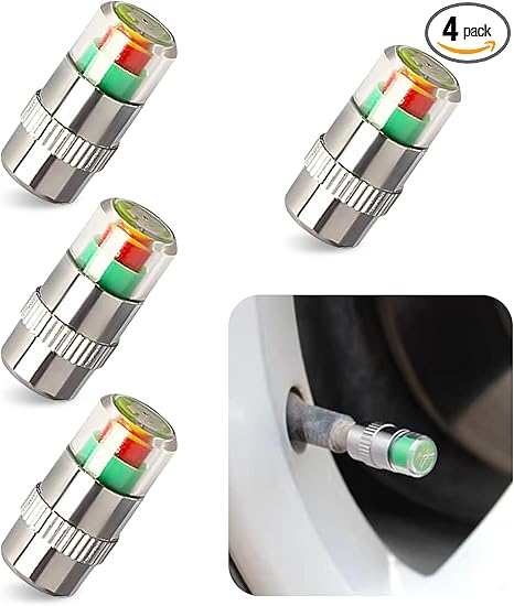 🚗4Pack Car Tire Pressure Monitor Valve Caps🔧