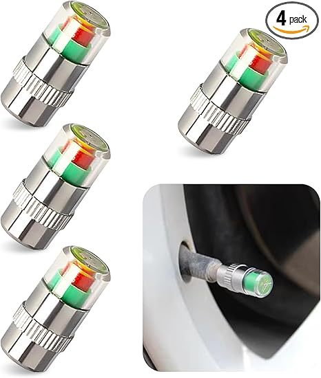 🚗4Pack Car Tire Pressure Monitor Valve Caps🔧