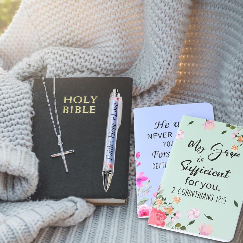 🌸 Inspire Your Faith Journey✝️ Motivational Pens & Bible Verse Notebooks