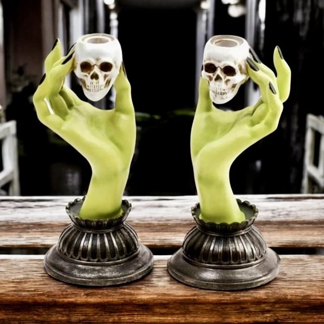 💀LAST DAY SALE 50% OFF--Martha Stewart Halloween Witch Hands Skulls