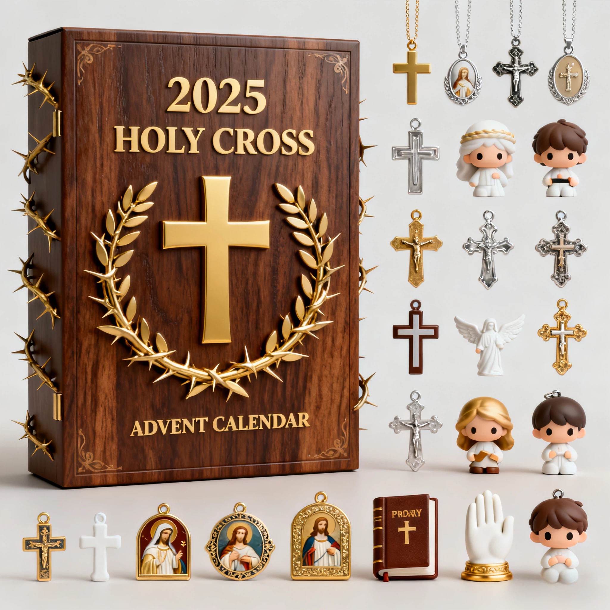 🎁LAST DAY 50% OFF-✝️ 2025 Holy Cross Advent Calendar – 24 Days of Faith & Blessings