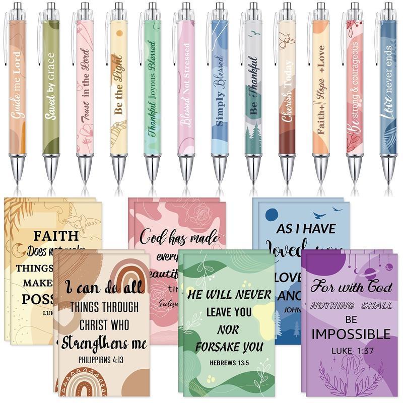 🌸 Inspire Your Faith Journey✝️ Motivational Pens & Bible Verse Notebooks
