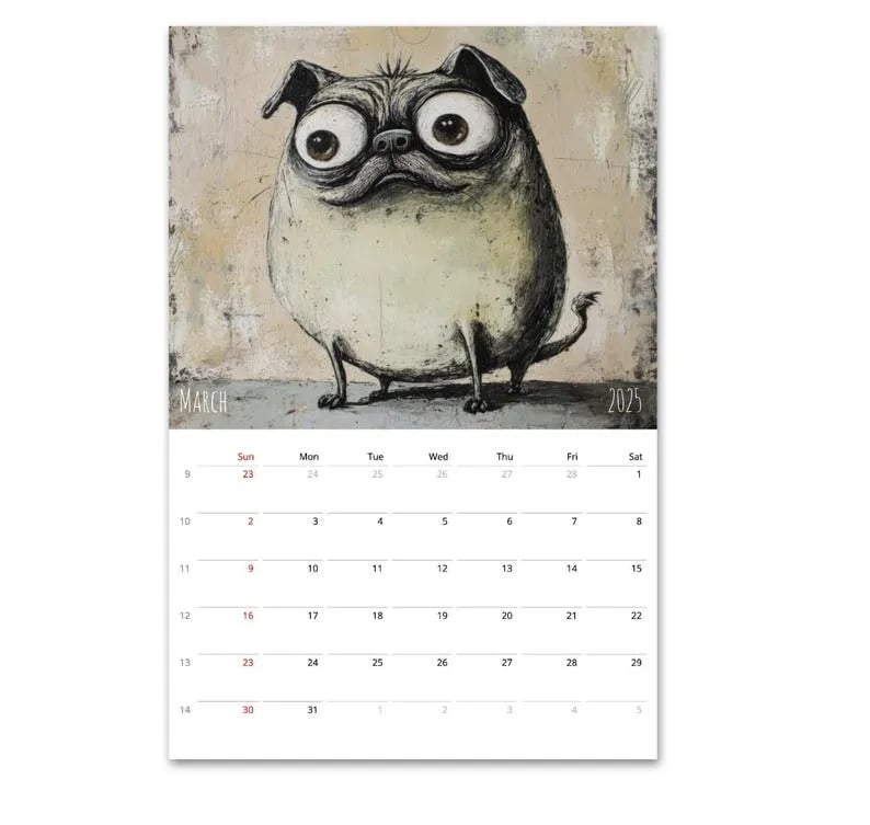 🔥LAST DAY 50% OFF - 🐕📅Cute Dog Calendar