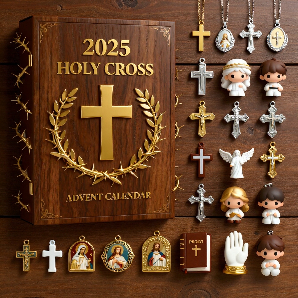 🎁LAST DAY 50% OFF-✝️ 2025 Holy Cross Advent Calendar – 24 Days of Faith & Blessings