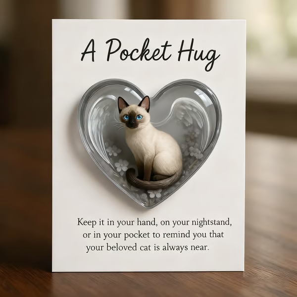 😺💖 Pocket Hug Cat Card