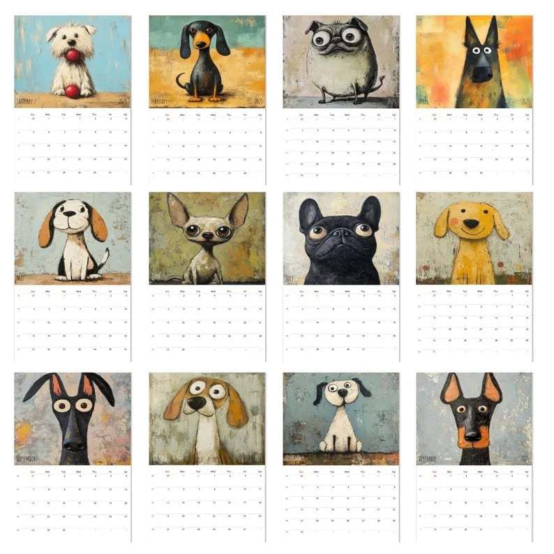🔥LAST DAY 50% OFF - 🐕📅Cute Dog Calendar