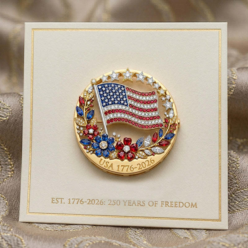 US 250th Anniversary Enamel Brooch Pin