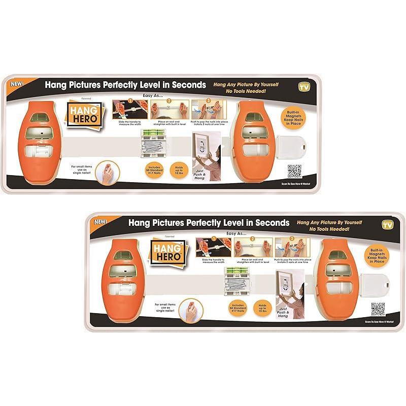 All in One Picture Hanging System!Measures Frame, Levels and Inserts Nails at The Perfect Depth and Angle