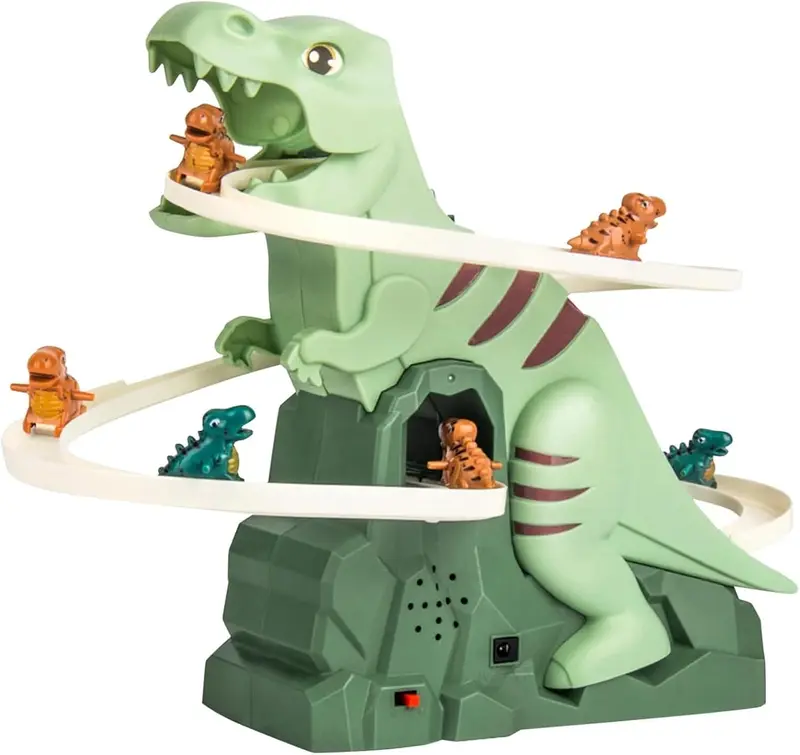 Dinosaur Chasing Race Track-Mini Dino Cars & Flexible Race Track Set