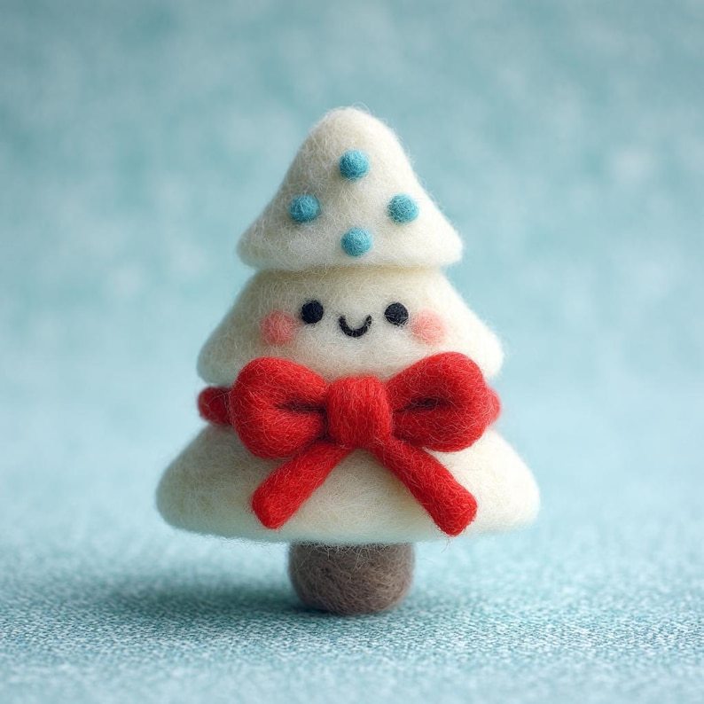 🌿 Eco-Friendly Handmade Wool Christmas Trees — Cozy Felt Village Décor for a Greener Holiday ✨🎄