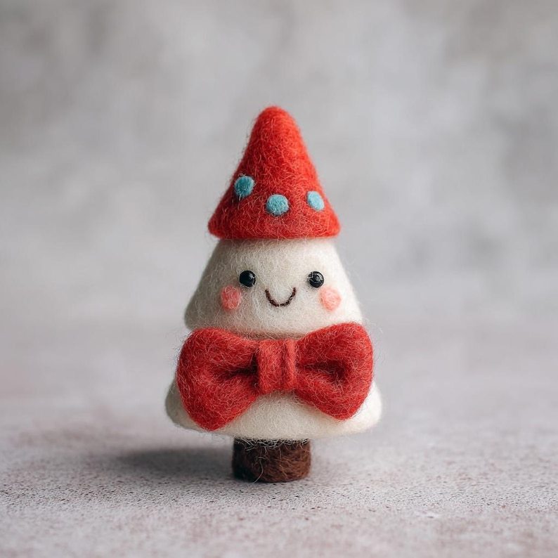 🌿 Eco-Friendly Handmade Wool Christmas Trees — Cozy Felt Village Décor for a Greener Holiday ✨🎄