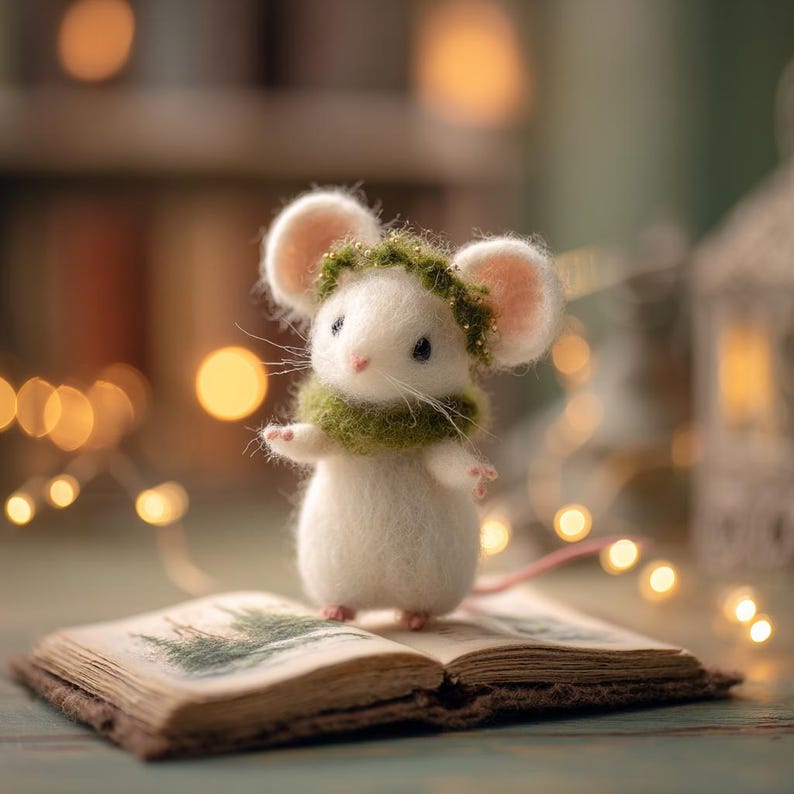 🌿 Handmade Eco-Friendly Wool Christmas Mice — Charming Felt Ornaments for a Cozy Holiday 🎄🐭✨