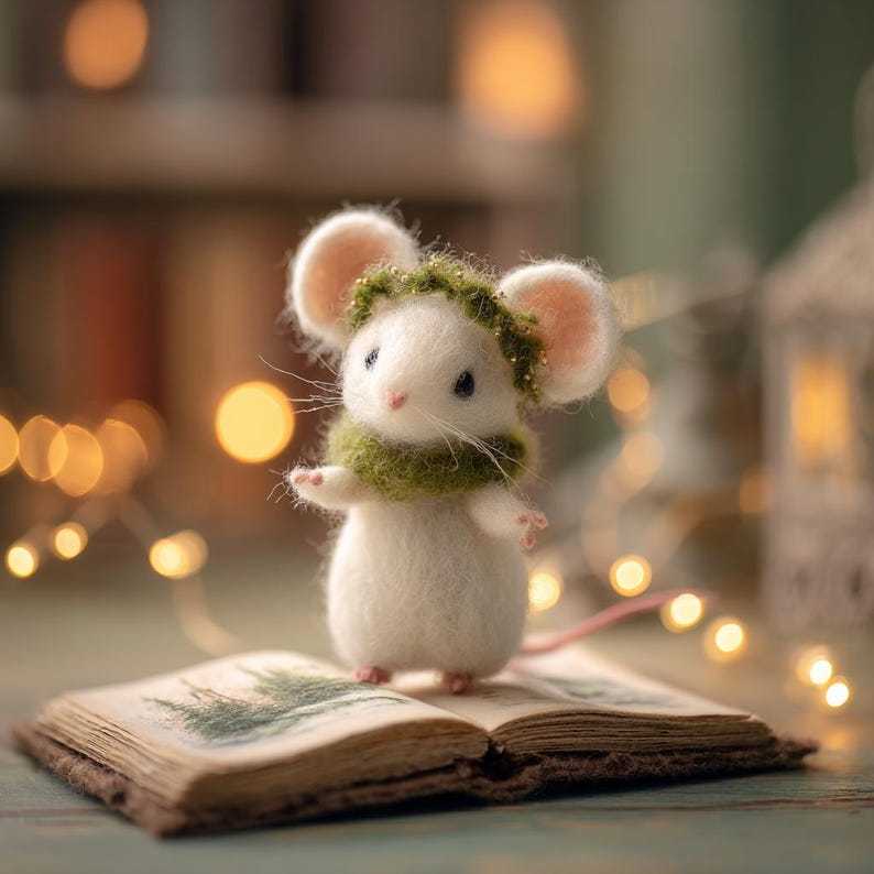 🌿 Handmade Eco-Friendly Wool Christmas Mice — Charming Felt Ornaments for a Cozy Holiday 🎄🐭✨