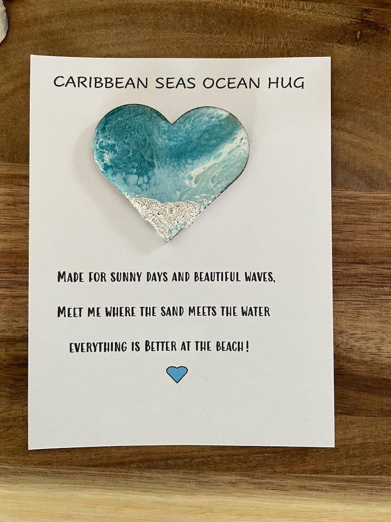 Ocean Pocket Hug for Spreading Love to Family and Friends with Resin Ocean Art