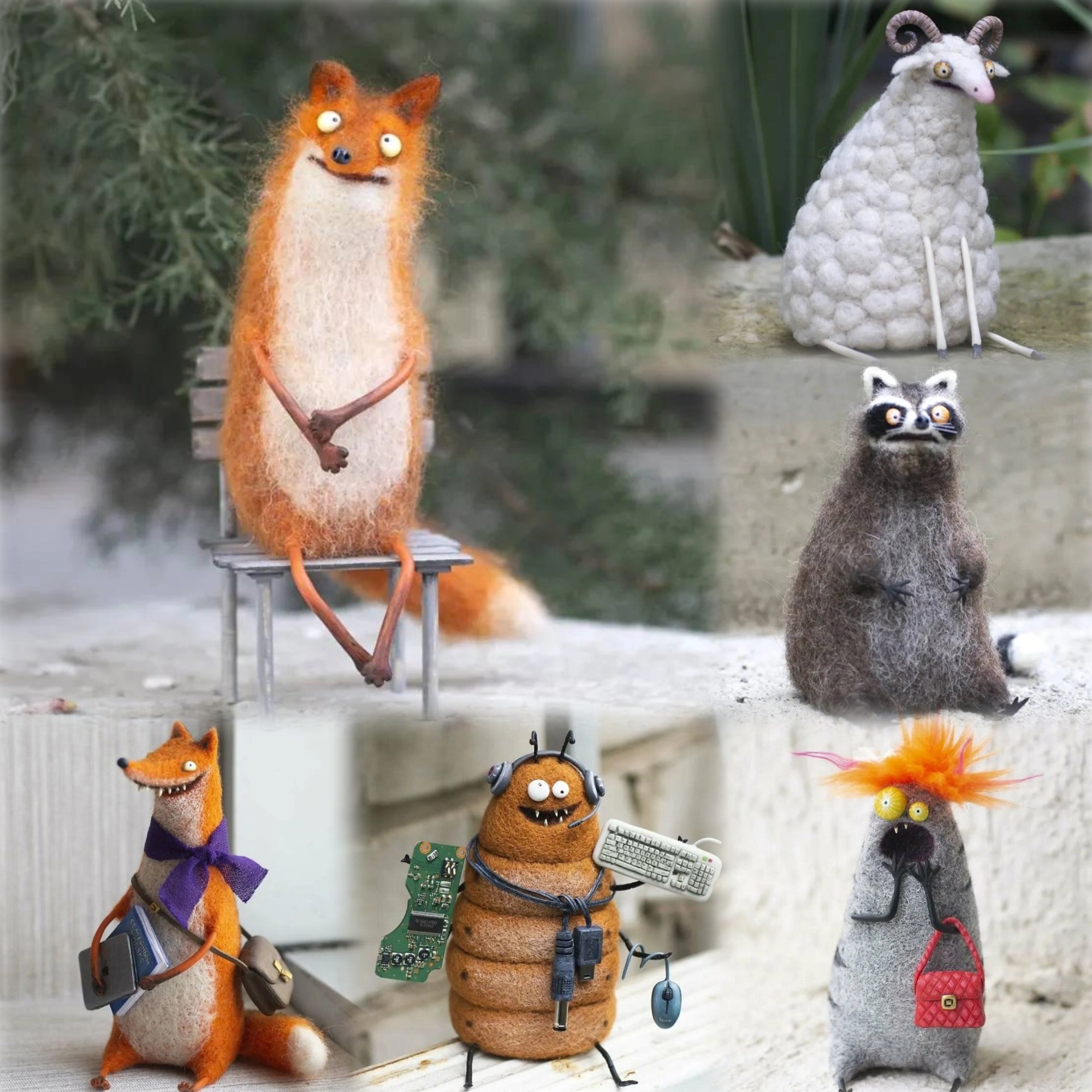 🔥Hot Sale 49% OFF🌟🐭👀Handmade Wool Felt Big-Eyed Panicked Weirdo — Quirky Plush Pal🧶-Series 2