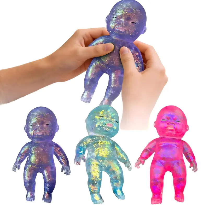 Cute Sparkly Doll Stress Relief Squeeze Toy