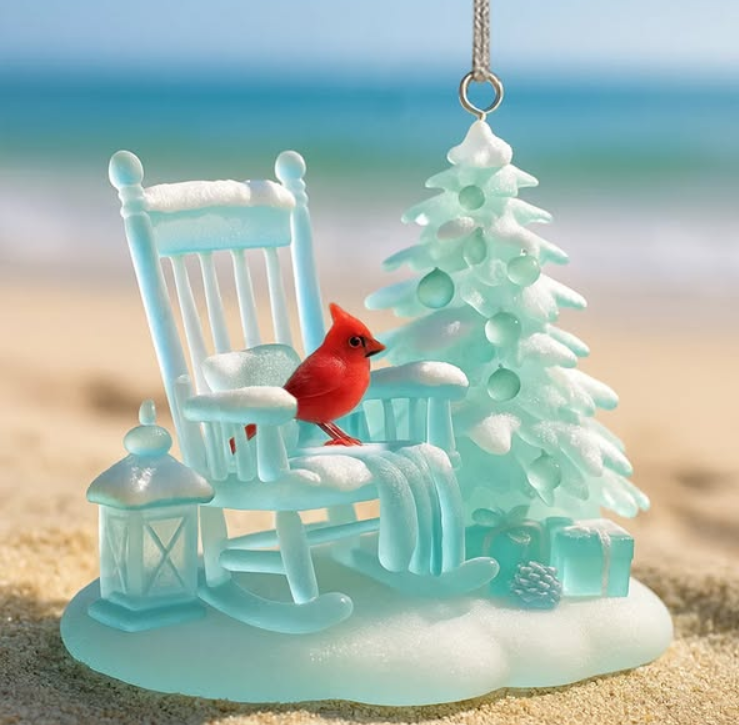 Sea Glass Red Sparrow Chair Pendant