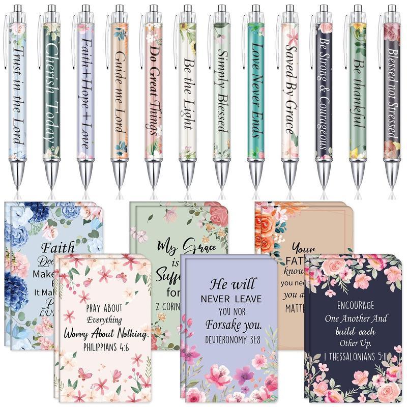🌸 Inspire Your Faith Journey✝️ Motivational Pens & Bible Verse Notebooks