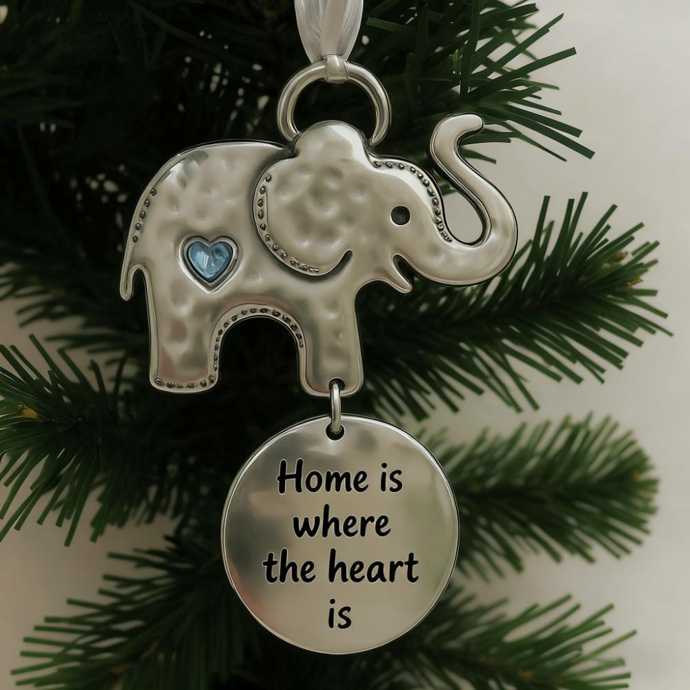 🐘🐘🐘👨‍👨‍👦‍👦Elephant Friendship Christmas Ornament