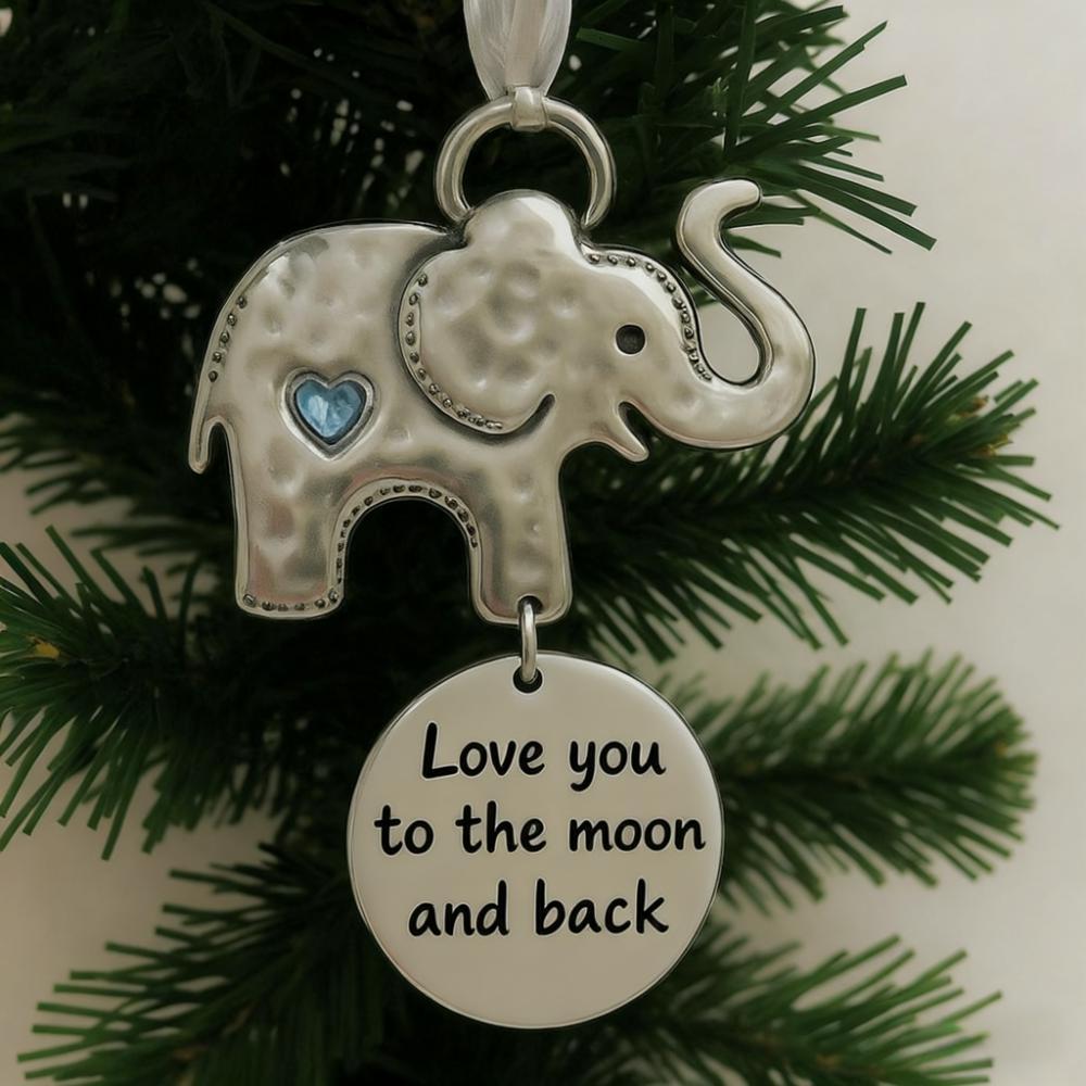 🐘🐘🐘👨‍👨‍👦‍👦Elephant Friendship Christmas Ornament
