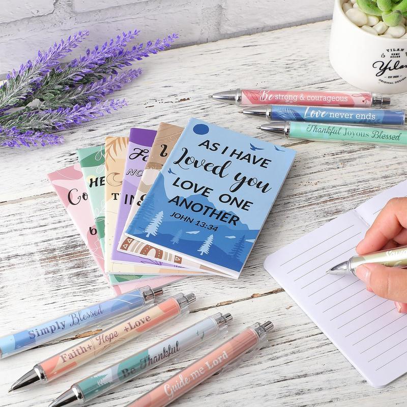 🌸 Inspire Your Faith Journey✝️ Motivational Pens & Bible Verse Notebooks