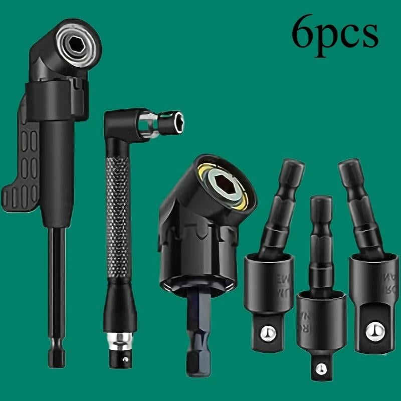 6pcs Right-Angle Drill Bit Accessory Set