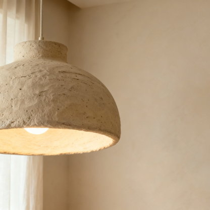 Wabi-Sabi Stil Pendelleuchte im Creamy Design