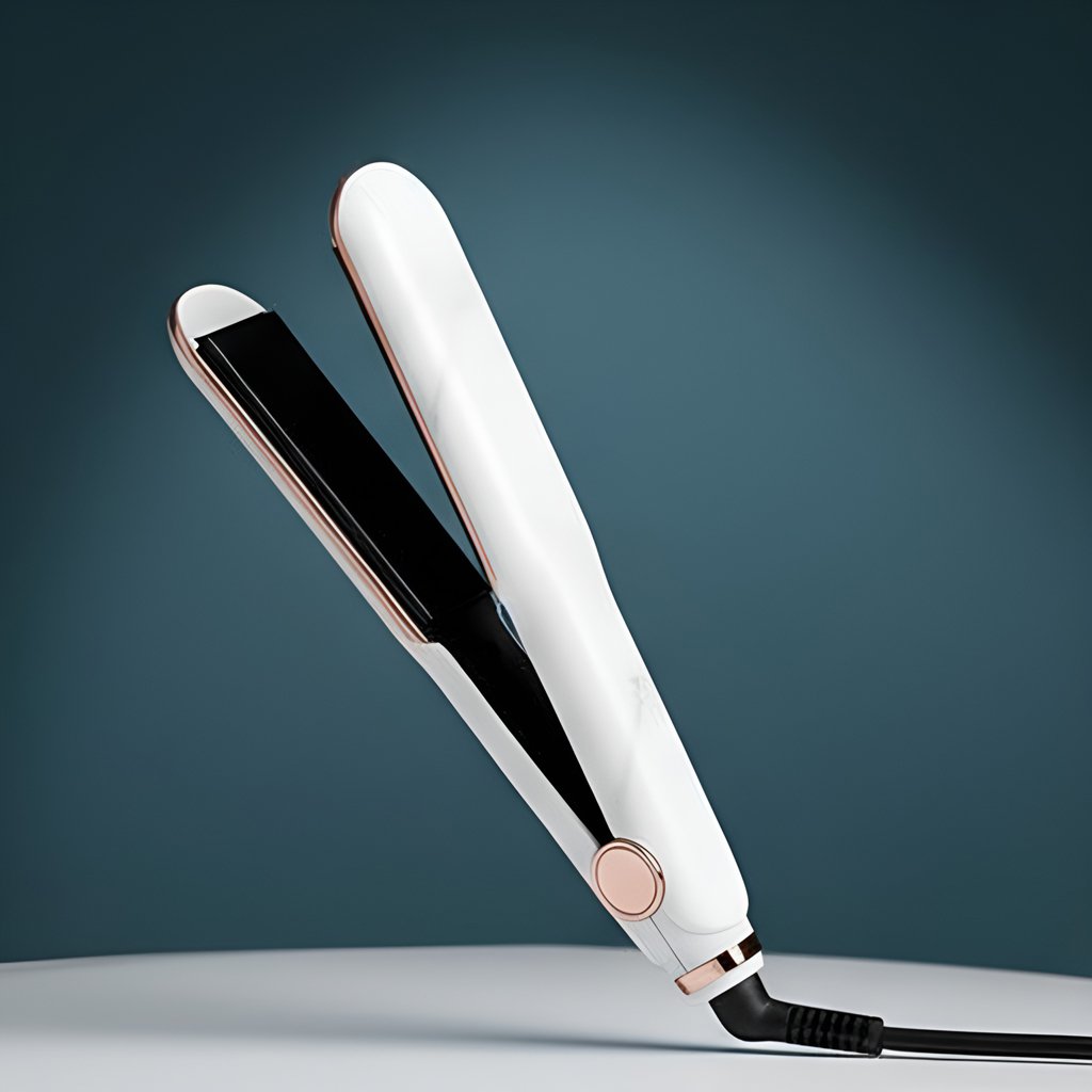 Detailaufnahme des Haarglätters mit innovativen Keramikplatten