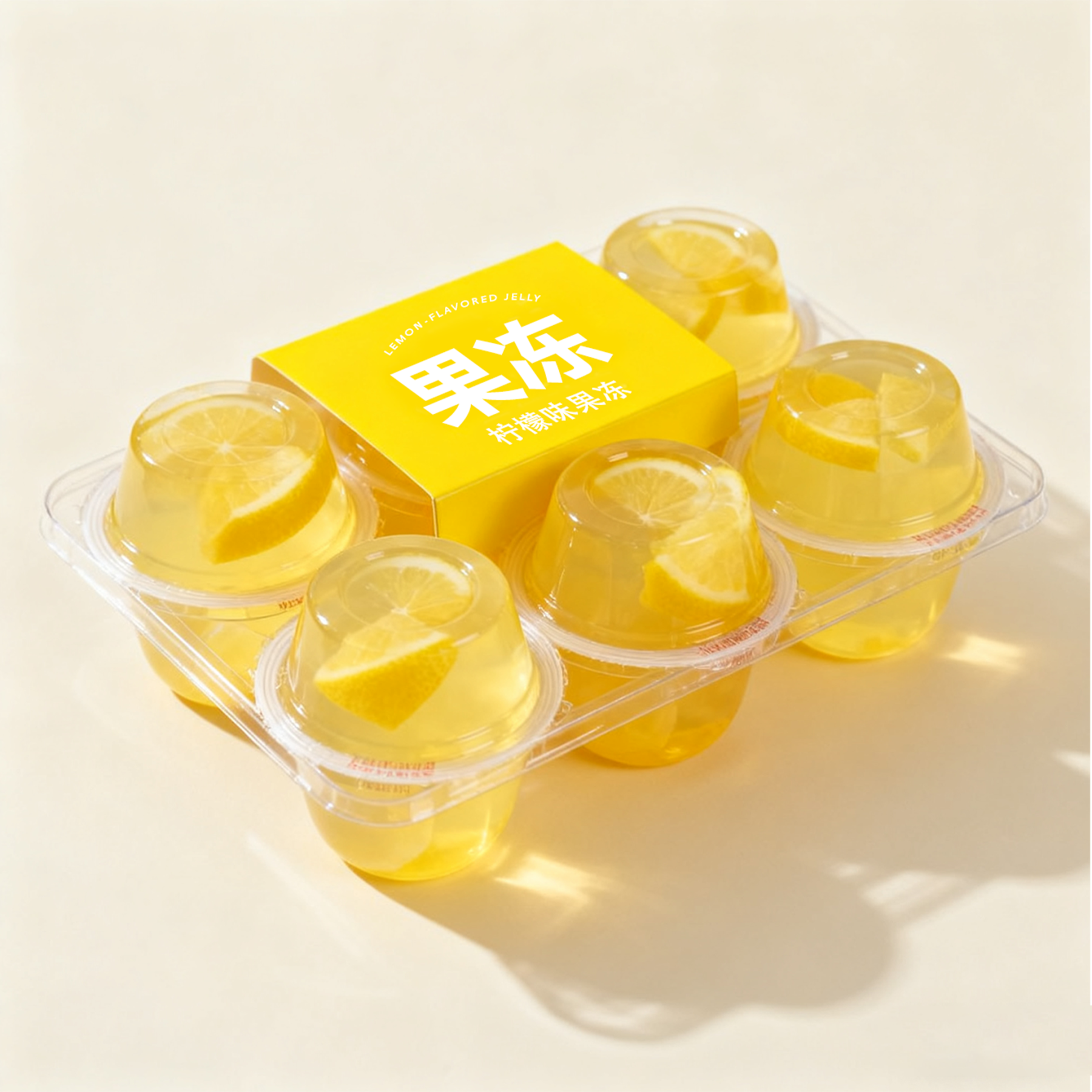 Orzeźwiająca galaretka o smaku cytrynowym(4 pudełka)