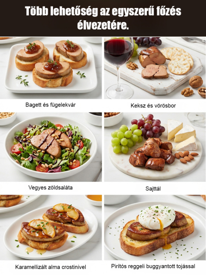 Alacsony hőmérsékletű lassú főzésű normandiai recept szerint készített, azonnal fogyasztható libamáj